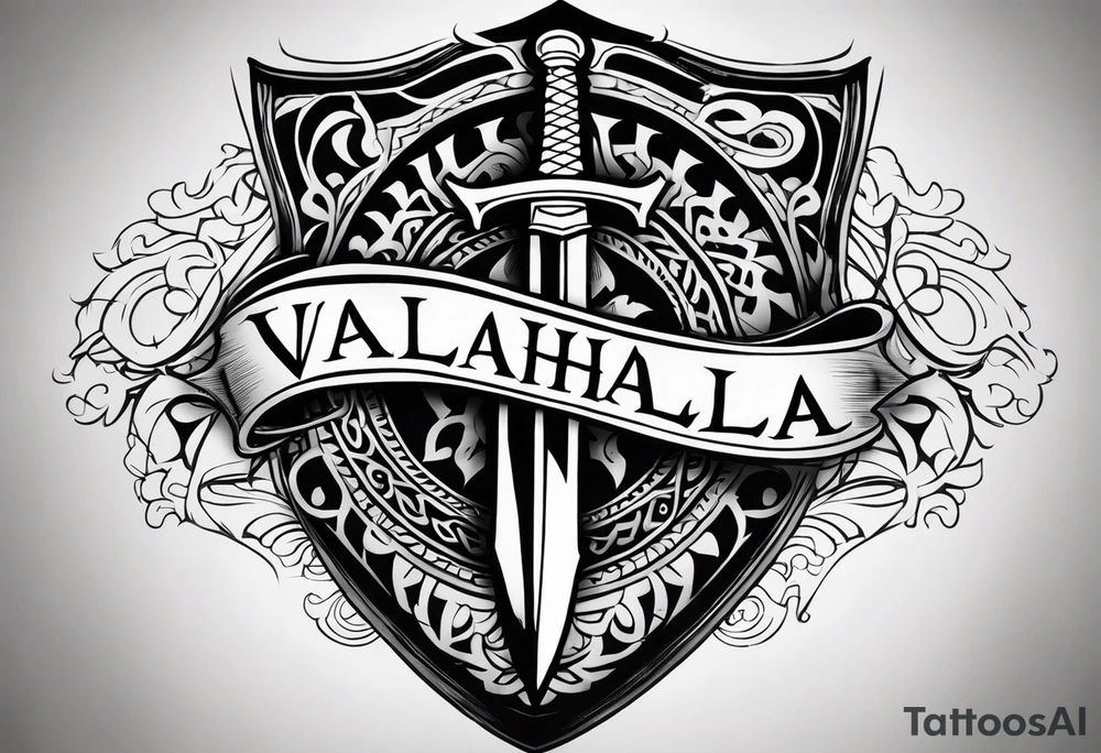 sword shield valhalla 
staircase tattoo idea
