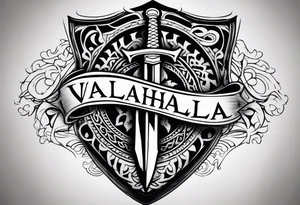 sword shield valhalla 
staircase tattoo idea