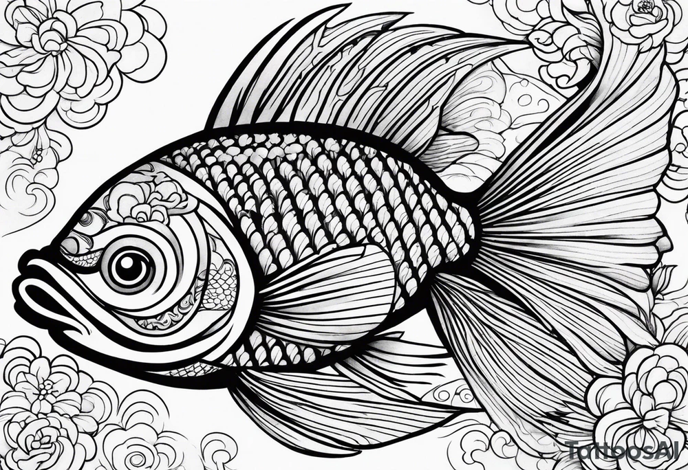 japan culture fish tattoo idea