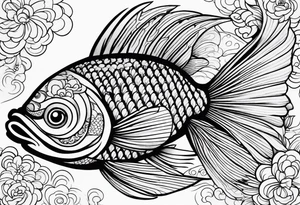 japan culture fish tattoo idea