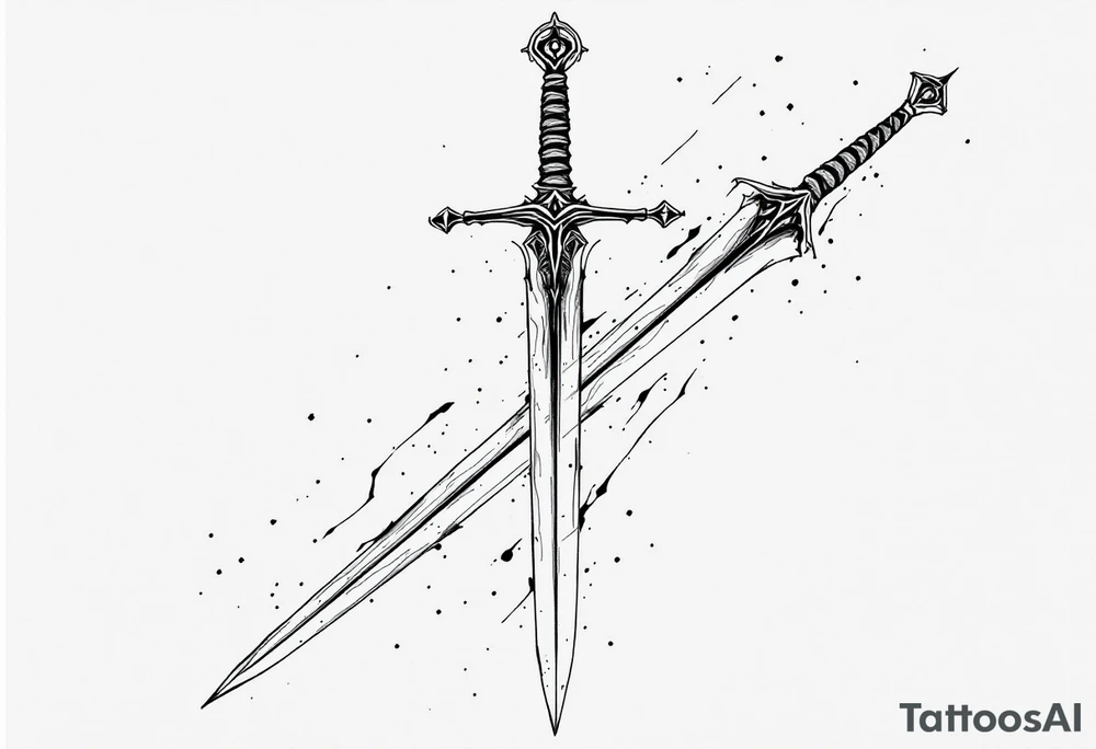 Relentless, sword, Christian, family, happiness tattoo idea