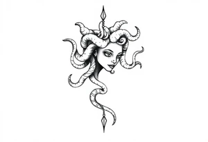 Small Medusa tattoo idea