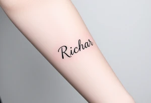The name Richard wrote in cursive tattoo idea