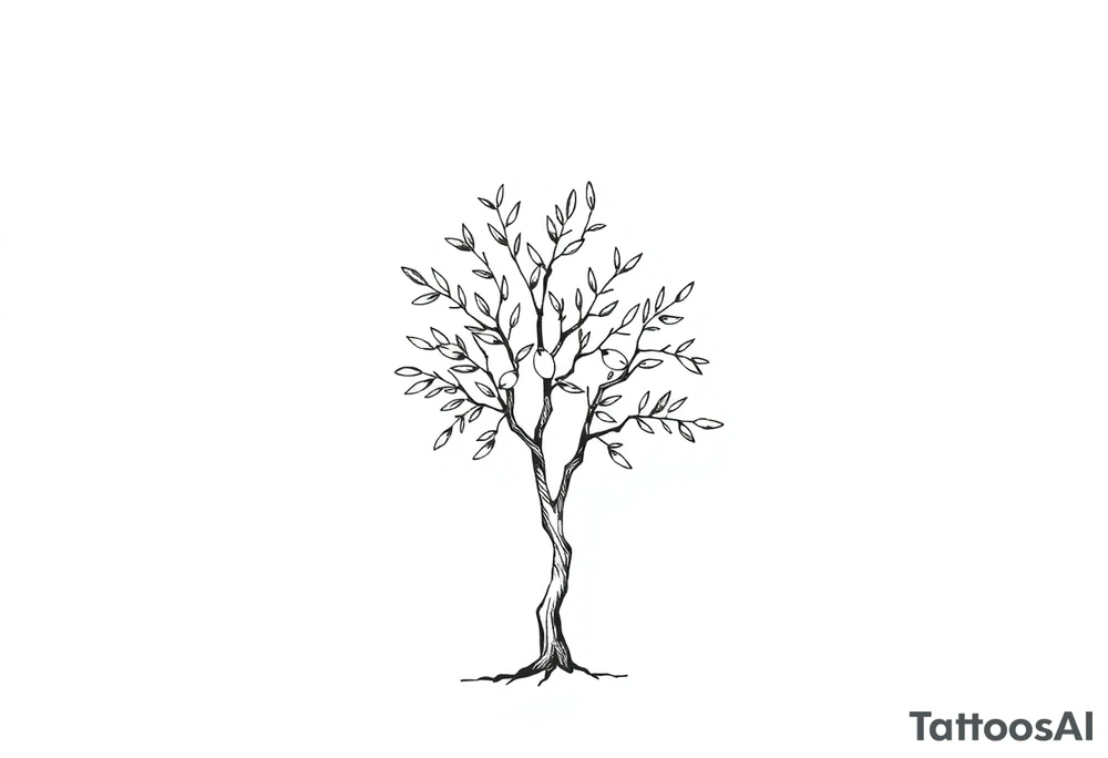 Olive tree tattoo idea