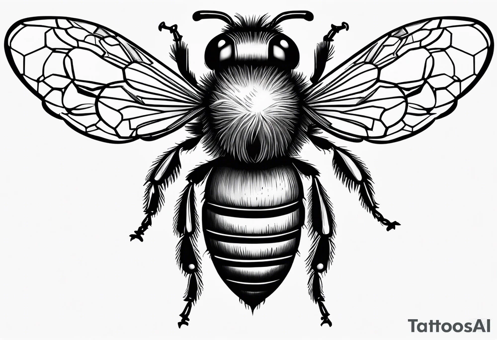 A bee symbolizing facing fears and best friendship with the letter b with it tattoo idea