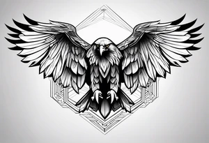 golden eagle tattoo idea