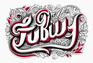 Feminine font : Ruby tattoo idea