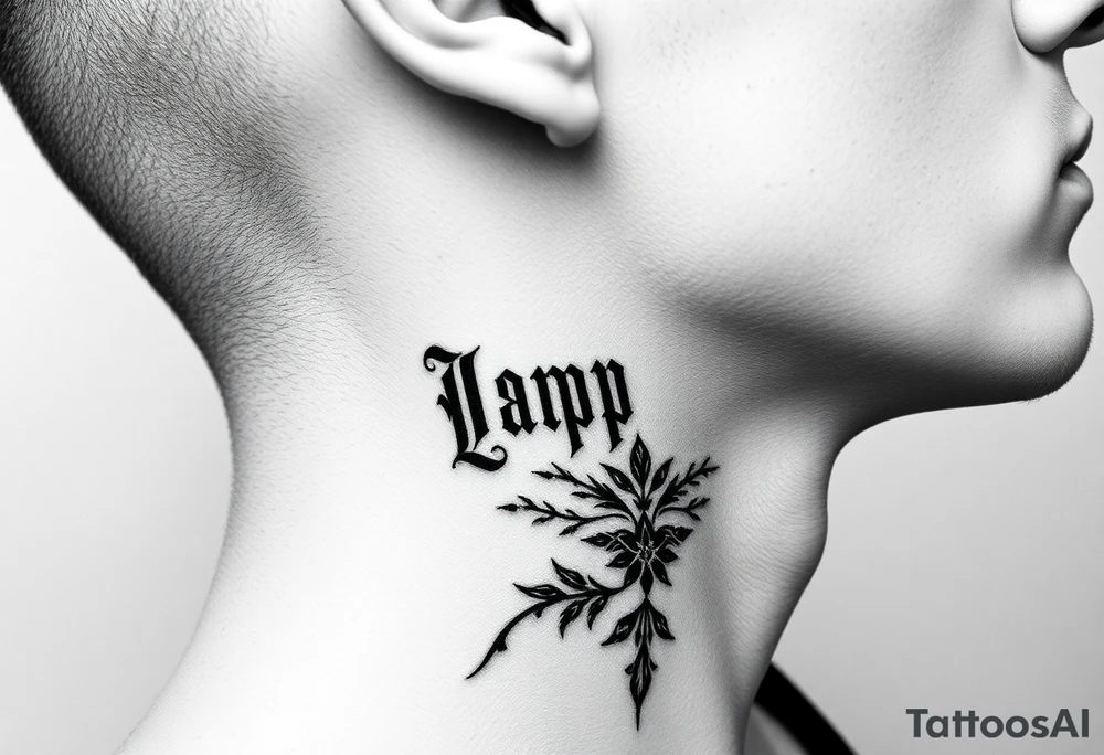 cyrillic russian on the side of my left neck tattoo idea