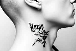 cyrillic russian on the side of my left neck tattoo idea