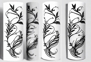 A rugged vine stem wrapping around forearm tattoo idea