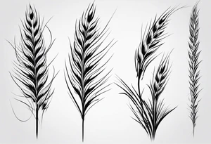 need a shape of a wheat spike and inside it write (ستملأ الوادي سنابل…
) tattoo idea