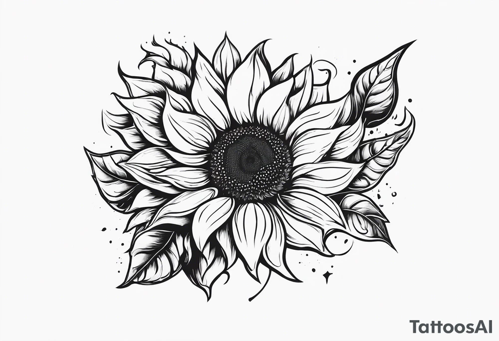 Sunflower for a male tattoo tattoo idea