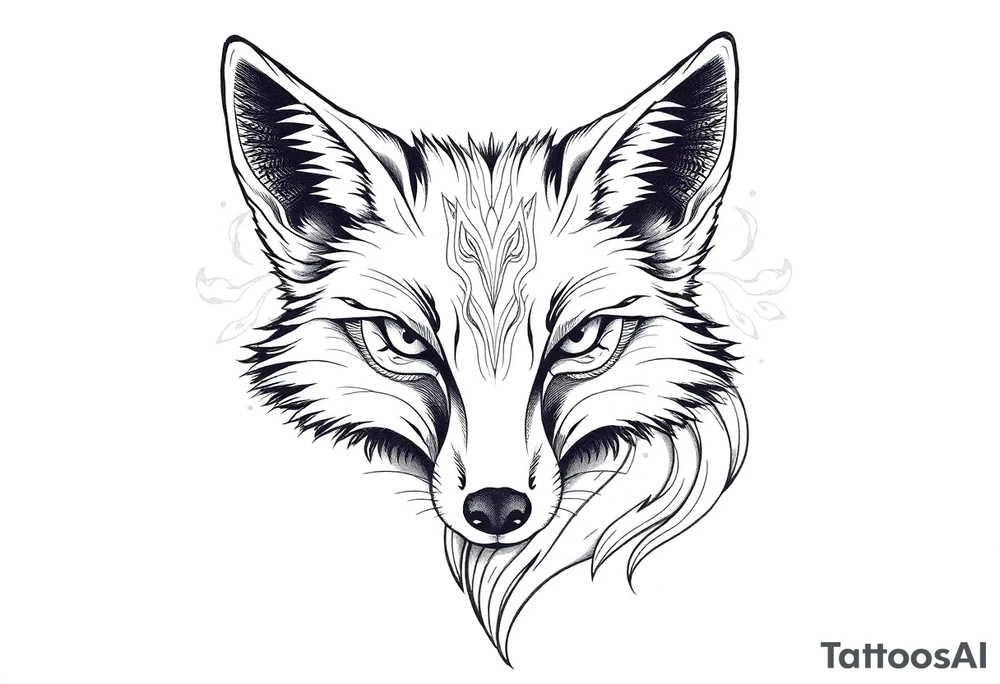 adult fox tattoo idea