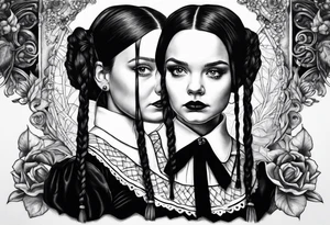 dark wednesday adams from the 90 movie tattoo idea