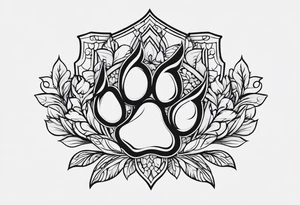 dog paw tattoo idea