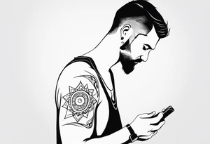 man with a on/off switch tattoo idea