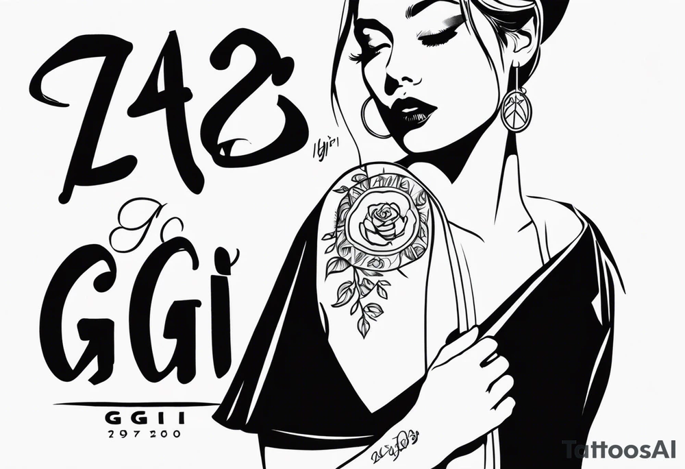 Gigi with death date tattoo idea