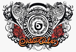 naruto headband with the letters AR in the middle tattoo idea