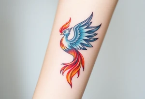 Phoenix with fire tattoo idea