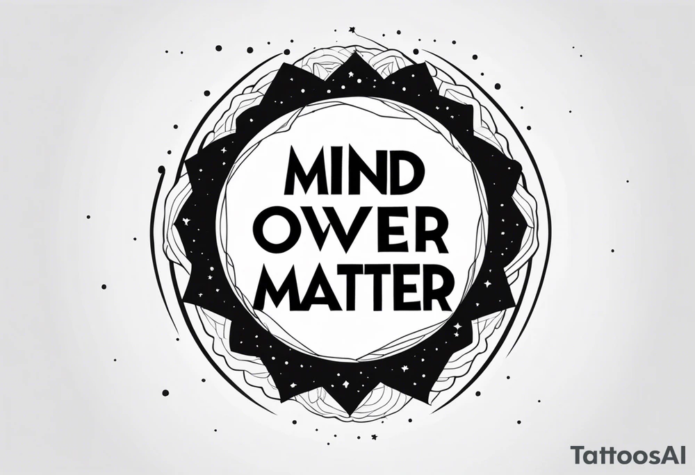 mind over matter, minimalist tattoo idea