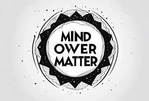 mind over matter, minimalist tattoo idea