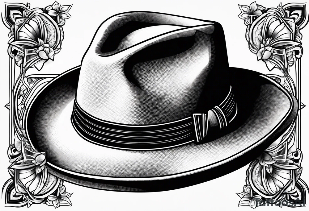 Cowboy hat tattoo idea