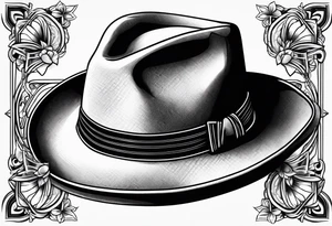 Cowboy hat tattoo idea