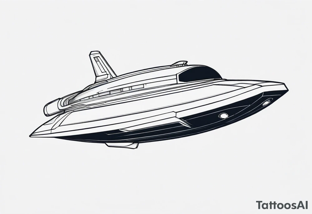 Space ship tattoo idea