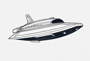 Space ship tattoo idea