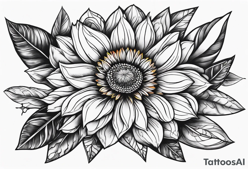 Indian blanket flower arrows tattoo idea