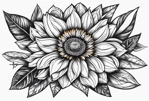 Indian blanket flower arrows tattoo idea