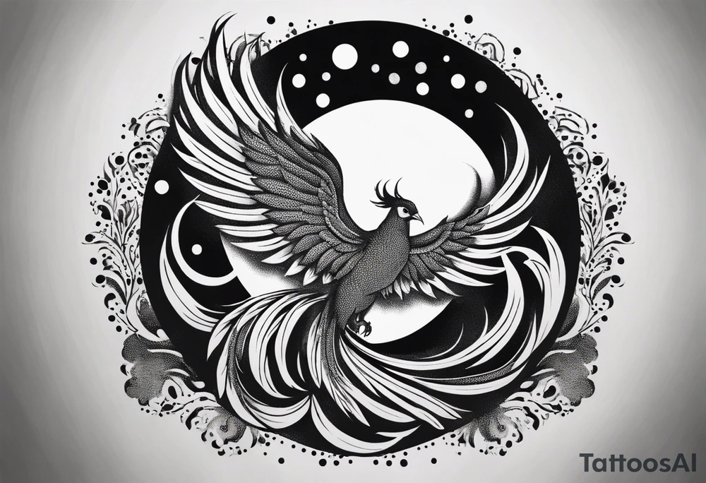 phoenix in fire tattoo idea