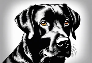 Black Labrador, Apple , travel tattoo idea