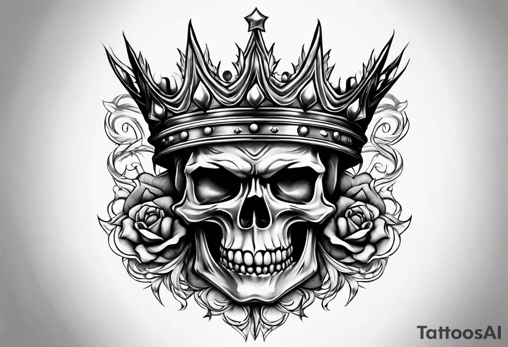 A pointy evil crown tattoo idea