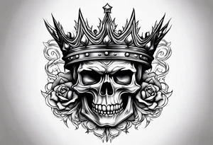 A pointy evil crown tattoo idea