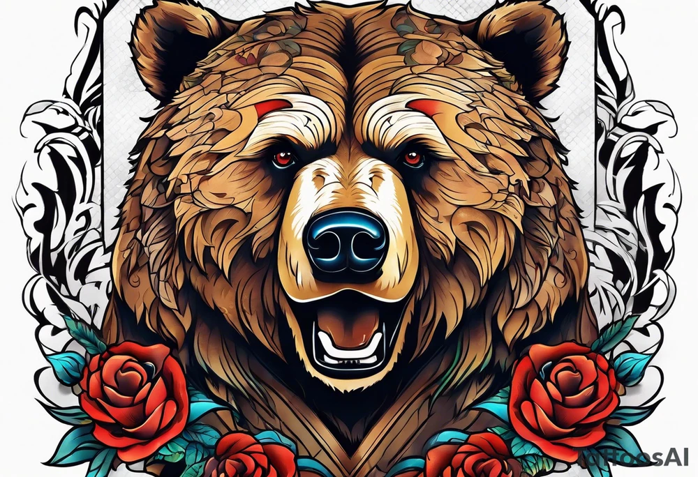 Dancing bear tattoo idea