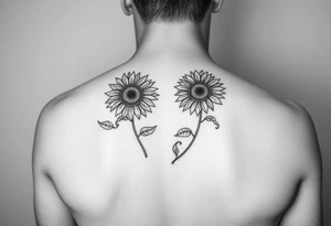 Sunflowers and vines tattoo idea