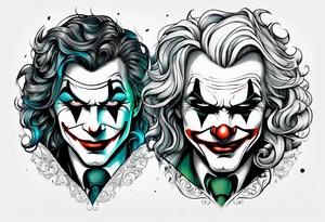 Happy sad tattoo idea