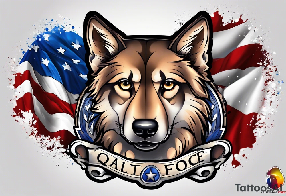 Paw print Air Force tattoo idea