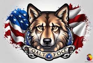 Paw print Air Force tattoo idea