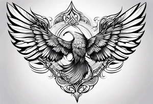 angle wings tattoo idea