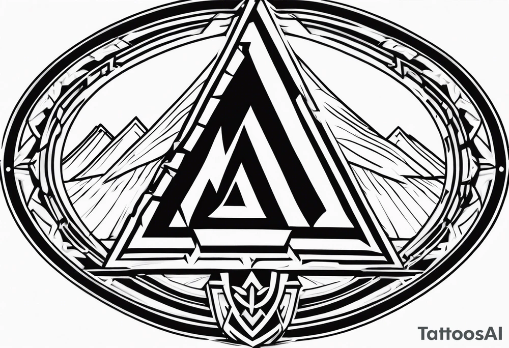 Valhalla shield valknut tattoo idea