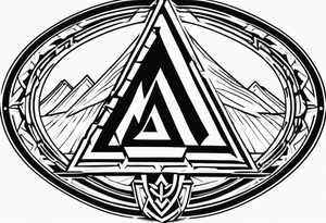 Valhalla shield valknut tattoo idea