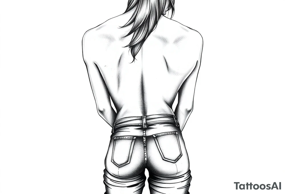 Pantsless woman bending over tattoo idea tattoo idea