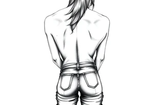Pantsless woman bending over tattoo idea tattoo idea