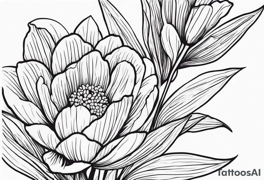lavender flowers tattoo idea