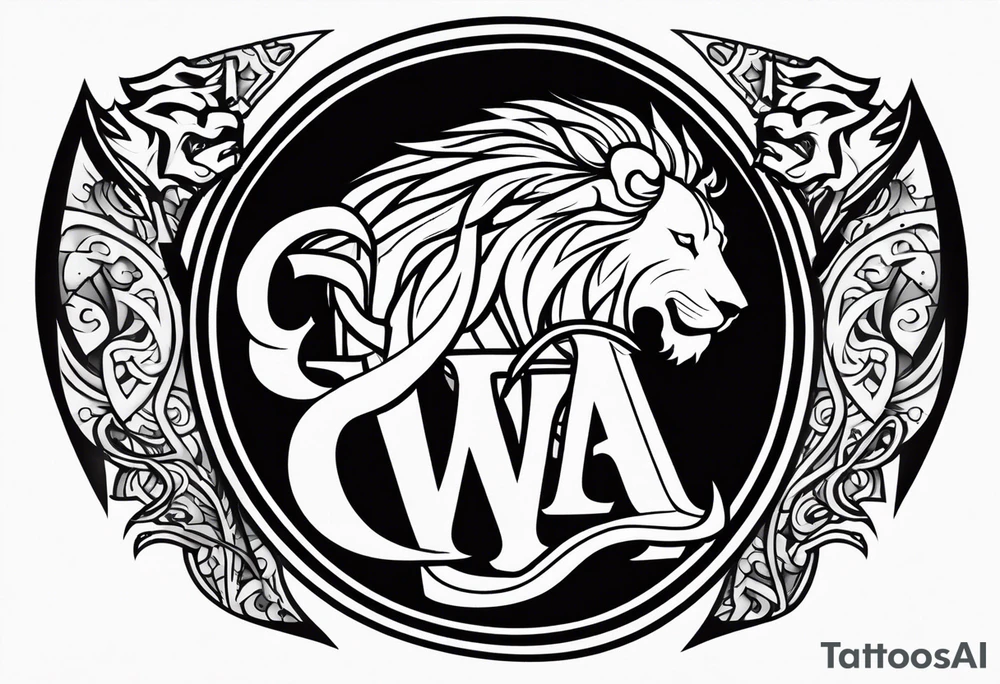 Valhalla sword shield lion 
 axe tattoo idea