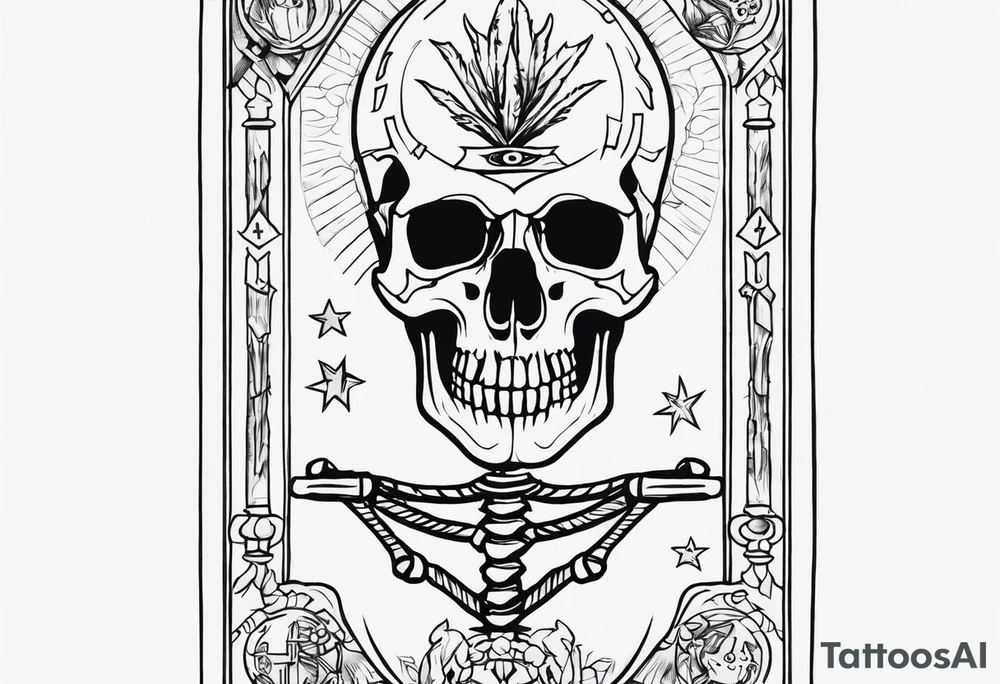 Hierophant skeleton 
tarot card tattoo idea