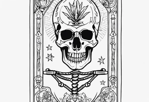 Hierophant skeleton 
tarot card tattoo idea