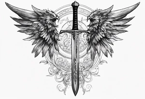 Sword with wings tattoo idea